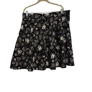 Retrolicious Ouija Doris cotton black and white Skirt